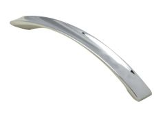 Carlisle Brass Fingertip Concave Bow Handle-Polished Chrome-Centres:128mm,Overall:162mm,Projection:24mm