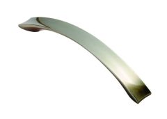 Carlisle Brass Fingertip Concave Bow Handle-Satin Nickel-Centres:128mm,Overall:162mm,Projection:24mm