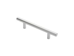 Carlisle Brass Fingertip Steel T-Bar Handle-Polished Chrome-Centres:96mm,Overall:156mm
