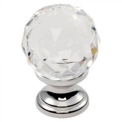 Fingertip Clear Faceted Knob