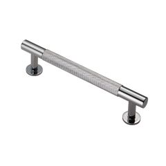 Carlisle Brass Fingertip Knurled Pull Handle-Polished Chrome-128mm Centres, 158mm Overall
