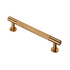Carlisle Brass Fingertip Knurled Pull Handle-Satin Brass-128mm Centres, 158mm Overall

