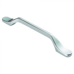 Carlisle Brass Fingertip Leuci Handle-Polished Chrome-Centres:160mm,Overall:218mm,Projection:31mm