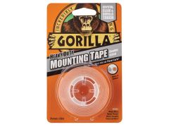 Gorilla Glue 3044101 Gorilla Heavy-Duty Mounting Tape 25.4mm x 1.52m Crystal Clear