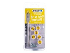 Gripit GPCURTKIT Curtain Kit, Clam Pack