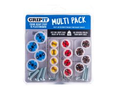 Gripit GPMULTIPK Plasterboard Fixings Multi Pack,16 Piece, Clam Pack