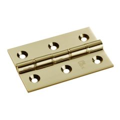 Carlisle Brass HDPBW8 102x76mm Square Polished / Lacquered Double Phosphor Bronze Washered Butt Door Hinge