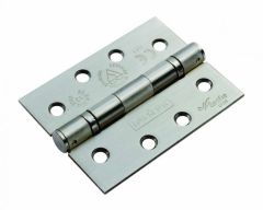 Eurospec HIN14325/13BSS 102x76mm (4x3inch) Square Bright Stainless Steel Ball Bearing Fire Door Hinges Grade 13