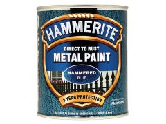 Hammerite 5092938 Direct to Rust Hammered Finish Metal Paint Blue 750ml