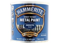 Hammerite 5084884 Direct to Rust Smooth Finish Metal Paint Blue 250ml