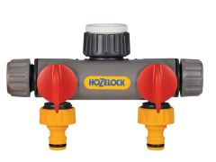 Hozelock 100-000-706 2252 2-Way Tap Connector 45323 - 1in BSP