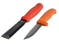 Hultafors 391073 Chisel EDC 25mm & Craftsmen's Knife HVK in a Double Holster