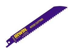 IRWIN 10504150 606R 150mm Sabre Saw Blade Fast Cutting Wood Pack of 5