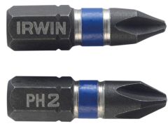 IRWIN 1923321 Impact Screwdriver Bits Phillips PH2 25mm (Pack 20)