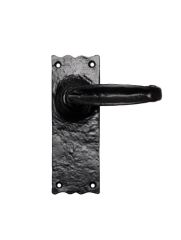 Carlisle Brass LF5518 Ludlow Black Antique Traditional V Door Handle Lever Backplate