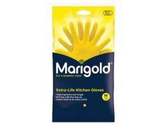 Marigold 145407 Extra-Life Kitchen Rubber Gloves - Medium (6 Pairs)