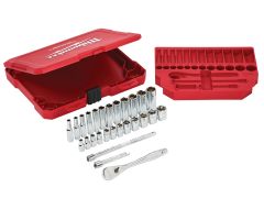 Milwaukee 4932464943 1/4in Drive Ratcheting Socket Set, 28 Piece