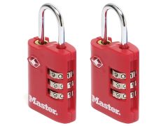 Master Lock 4686EURT 3-Digit Combination Zinc 30mm Padlock x 2 MLK4686EURT