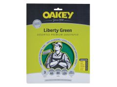 Oakey 63642584727 Liberty Green Aluminium Oxide Sheets 230 x 280mm Assorted -3