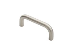 Steelworx 316 D Pull Door Handle - Satin Stainless Steel-Centres: 150mm, Dia.: 19mm