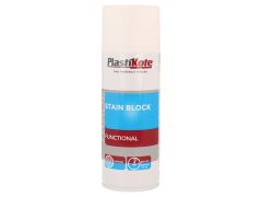 PlastiKote 440.0071019.076 Trade Stain Block Spray Paint White 400ml