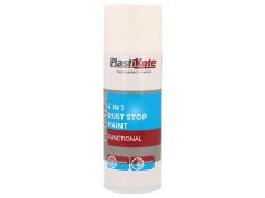 PlastiKote 440.0071022.076 4-in-1 Rust Stop Spray Paint White 400ml PKT71022