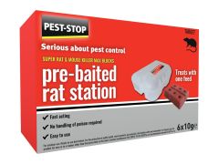 Pest-Stop (Pelsis Group) PSPBRS Super Rat & Mouse Killer Wax Block Pre-Baited Station
