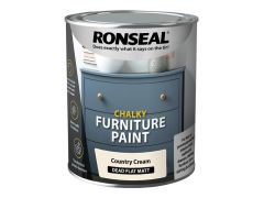 Ronseal 37483 Chalky Furniture Paint Country Cream 750ml