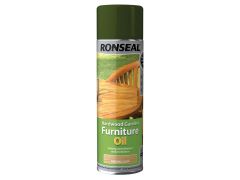 Ronseal 35823 Hardwood Garden Furniture Oil Natural Clear Aerosol 500ml