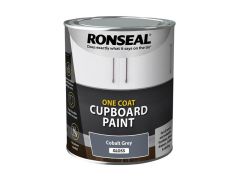 Ronseal 39370 One Coat Cupboard Paint Cobalt Grey Gloss 750ml