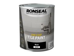 Ronseal 37674 One Coat Tile Paint Black Gloss 750ml