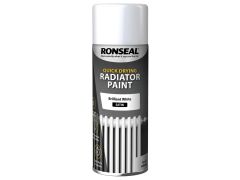 Ronseal 35093 One Coat Radiator Spray Paint Satin White 400ml