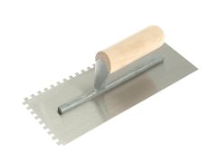 R.S.T. RTR153DS Notched Trowel 6mm Square Notches Wooden Handle 11 x 4.1/2in