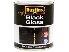 Rustins BLAGW1000 Quick Dry Black Gloss 1 Litre