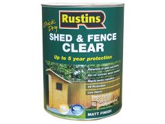Rustins FSCL1000 Quick Dry Shed and Fence Clear Protector 1 litre