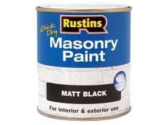 Rustins MASPB250 Quick Dry Masonry Paint Matt Black 250ml