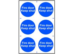Scan 0151 Fire Door Keep Shut - 6 PVC Signs 100 x 100mm