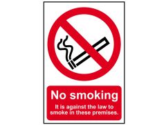 Scan 567 No Smoking In These Premises - PVC Sign 200 x 300mm