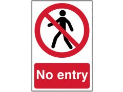Scan 600 No Entry - PVC Sign 200 x 300mm