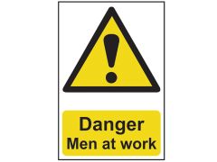 Scan 1200 Danger Men At Work - PVC Sign 200 x 300mm