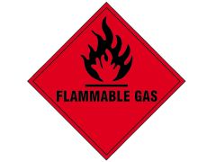 Scan 1852S Flammable Gas - Self Adhesive Vinyl Sign 100 x 100mm
