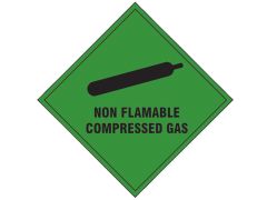 Scan 1870S Non Flammable Compressed Gas - Self Adhesive Vinyl Sign 100 x 100mm