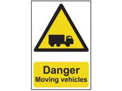 Scan 4100 Danger Moving Vehicles - PVC Sign 400 x 600mm
