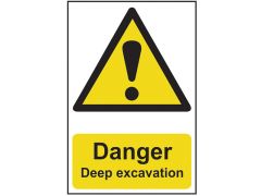 Scan 4103 Danger Deep Excavation - PVC Sign 400 x 600mm
