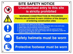 Scan 4550 Composite Site Safety Notice - FMX Sign 800 x 600mm