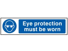 Scan 5001 Protection Must Be Worn - PVC Sign 200 x 50mm SCA5001