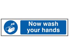 Scan 5014 Wash Your Hands - PVC Sign 200 x 50mm SCA5014