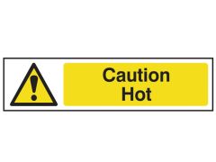 Scan 5115 Caution Hot - PVC Sign 200 x 50mm