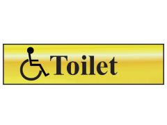 Scan 6004 Disabled Toilet - Polished Brass Effect 200 x 50mm