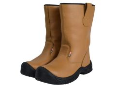 Scan JC-B917 Texas Lined Rigger Boots Tan UK 10 EUR 44